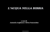 A cura di Antonella Anghinoni e Silvia Franceschini © Silvia Franceschini, 2013 LACQUA NELLA BIBBIA.
