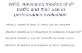 WP2: Advanced models of IP traffic and their use in performance evaluation Attività 1: Modelli di flussi di traffico LRD ed autosimili Attività 2: Modelli.