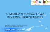 IL MERCATO UNICO OGGI Revisione, Riesame, Rilancio Salvatore DAcunto – Roma, 20/11/2007 Ambasciatore del mercato unico.