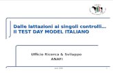 Anno 20051 Dalle lattazioni ai singoli controlli… Il TEST DAY MODEL ITALIANO Ufficio Ricerca & Sviluppo ANAFI.
