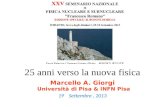 25 anni verso la nuova fisica Marcello A. Giorgi Università di Pisa & INFN Pisa 19 Settembre, 2013.