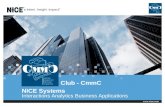 NICE Systems Interactions Analytics Business Applications Club - CmmC.