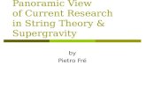 Panoramic View of Current Research in String Theory & Supergravity by Pietro Fré