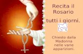Recita il Rosario tutti i giorni. Chiesto dalla Madonna nelle varie apparizioni.