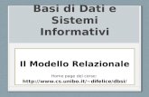 Basi di Dati e Sistemi Informativi Il Modello Relazionale Home page del corso:  difelice/dbsi