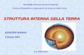 Corso di Didattica e Laboratorio di Scienze della Terra STRUTTURA INTERNA DELLA TERRA BONZINI MARIA Classe 60A A.A.2006-2007 SILSISMI-Indirizzo Scienze.
