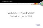 WebSphere Portal V5.0.2 Soluzioni per le PMI. Licensing Per user o per processore Licensing Per processore Presentation Customization Application aggregation.