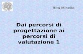 Rita Minello Dai percorsi di progettazione ai percorsi di valutazione 1.