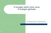 1 Il budget delle altre aree Il budget globale di Massimo Ciambotti.