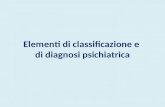 Elementi di classificazione e di diagnosi psichiatrica.