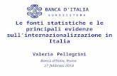 BANCA D’ITALIA E U R O S I S T E M A Le fonti statistiche e le principali evidenze sull’internazionalizzazione in Italia Valeria Pellegrini Banca d’Italia,