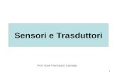 1 Sensori e Trasduttori Prof. Gian Francesco Camatta.
