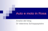 Auto e moto in Rosa Analisi del blog Di Valentina Schiappapietre.