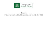Bando Pittori e Scultori in Piemonte alla metà del ‘700.
