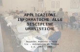 APPLICAZIONI INFORMATICHE ALLE DISCIPLINE UMANISTICHE Docente: Roberto Crosio Sis – Università di Torino a.a. 2007 - 2008.