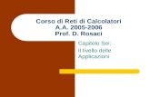 Corso di Reti di Calcolatori A.A. 2005-2006 Prof. D. Rosaci Capitolo Sei: Il livello delle Applicazioni.