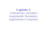 Capitolo 3: Colesterolo, steroidi e isoprenoidi: biosintesi, regolazione e trasporto.