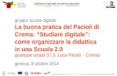 Gruppo scuola digitale La buona pratica del Pacioli di Crema: “Studiare digitale”: come organizzare la didattica in una Scuola 2.0 giuseppe strada (I.I.S.