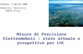 Misure di Precisione Elettrodeboli : stato attuale e prospettive per LHC Roberto Tenchini INFN-Pisa Catania, 1 Aprile 2005.