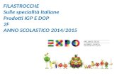 FILASTROCCHE Sulle specialità italiane Prodotti IGP E DOP 2F ANNO SCOLASTICO 2014/2015.