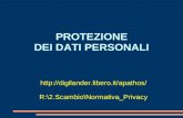 PROTEZIONE DEI DATI PERSONALI  R:\2.Scambio\Normativa_Privacy.
