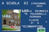 “ECOMAPPING ” A SCUOLA DI SOSTENIBILITA’ 27NOVEMBRE 2012 CLASSE 3^ A SCUOLA PRIMARIA “M. POLEDRELLI FERRARA.