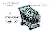 Liceo “G. Castelli” - Novara - 4 novembre 2011 IL CONSUMO “CRITICO”