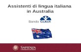 Bando Assistenti di lingua italiana in Australia.