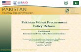 Pakistan Wheat Procurement Policy Reform by Paul Dorosh, IFPRI