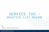 Service tax   negative list regime