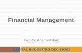 Capital budgeting decisions
