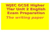Wjec gcse exam prep  higher paper  unit 2