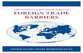 United States Trade Representative.2009 Trade Estimate, Foreign Trade Barriers Report