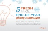 5 Fresh Ideas for End-Of-Year Giving