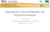 Aspirations in Rural Pakistan: An Empirical Analysis by Katrina Kosec and Madeeha Hameed, IFPRI