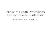 CHP faculty research profiles (.ppt)