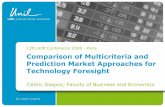 Comparison of Multicriteria and Prediction Market Approaches for Technology Foresight