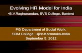 Evolving hr model for india b.v.raghunandan
