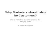 Why Marketers Should Be Customers