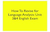 Language analysis exam revision 2013
