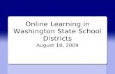 Online  Learning In  Washington  State  School  Districts