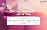 Restoring Confidence in the Gospel: Restoring confidence in the truths we believe
