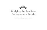 Bridging the Teacher-Entrepreneur Divide