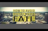 How To Avoid Social Media Fail