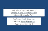 First Year English Workshop: Library Research Instruction