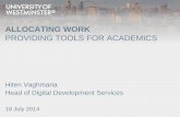 Allocating Work: Providing Tools for Academics