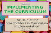 Implimenting the curriculum   the roles of stakeholders ---hazel and jeric