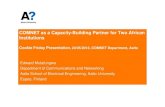 COMNET as a Capacity-Building Partner for Two African Institutions
