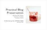 Practical Blog Preservation (Workshop)