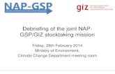 NAP-GSP Cambodia Stocktaking Mission Debriefing